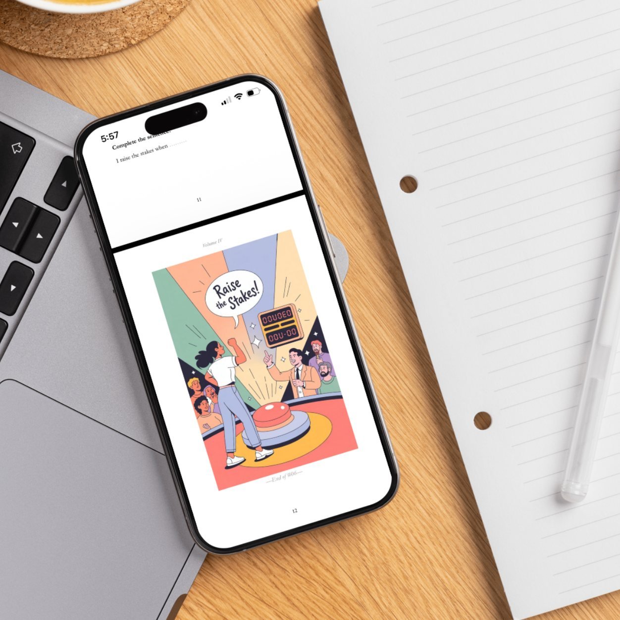 A Yolingo illustration on a phone